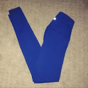 Royal blue lulu lemon leggings (high rise)